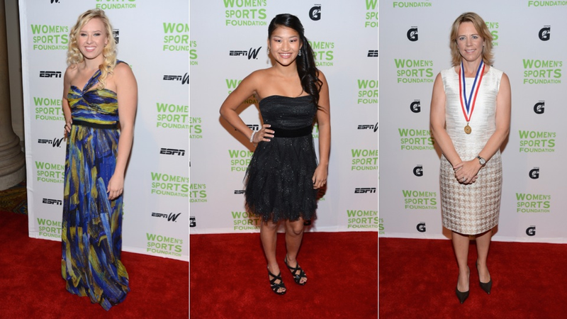 Illustration for article titled Gold Medals and Gold Dresses at the Salute to Women in Sports Gala